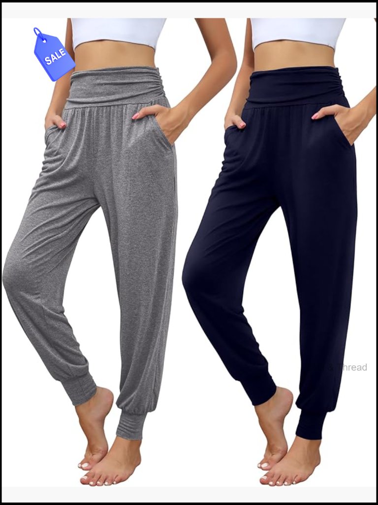 Yoga Joggers, Tapered Sweatpants With Pockets, High Waisted Lounge Pants